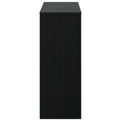 Wandtafel Gestreept Zwart 101 x 29 x 74 cm Geconstrueerd hout