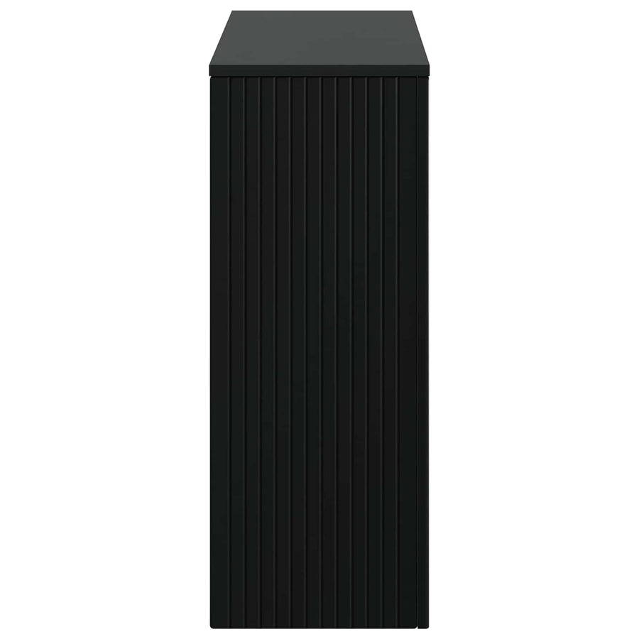 Wandtafel Gestreept Zwart 101 x 29 x 74 cm Geconstrueerd hout