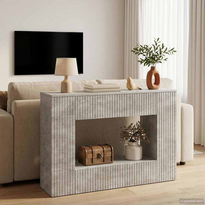 Wandtafel Beton Grijs 101 x 29 x 74 cm Geconstrueerd hout