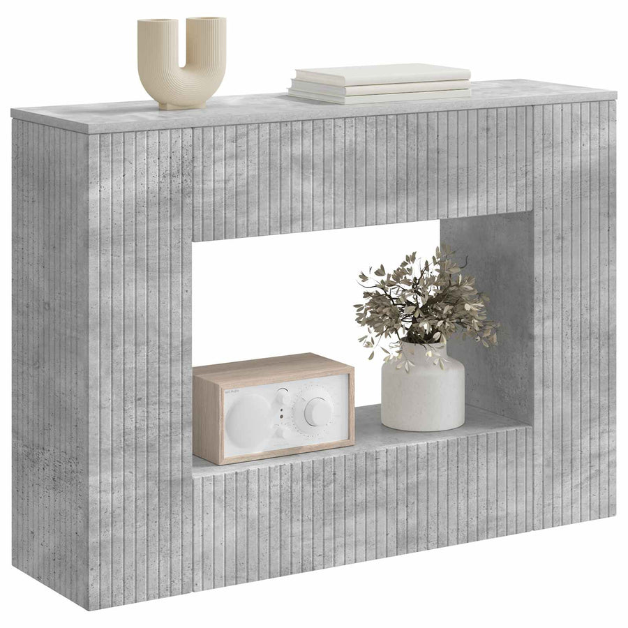Wandtafel Beton Grijs 101 x 29 x 74 cm Geconstrueerd hout
