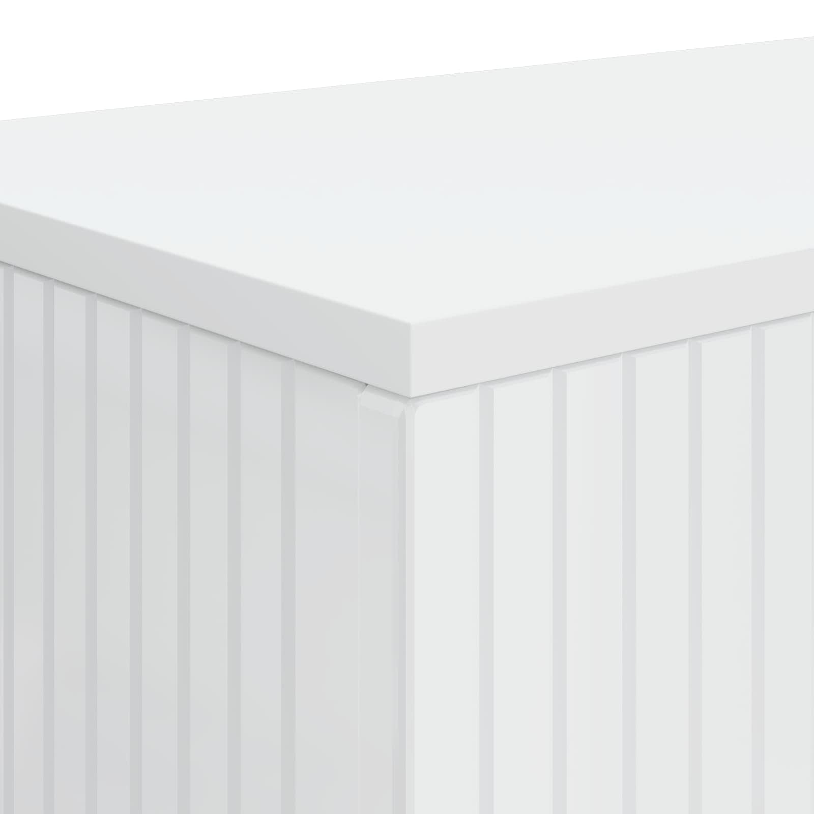 Wandtafel Hoogglans Wit 101 x 29 x 74 cm Geconstrueerd hout