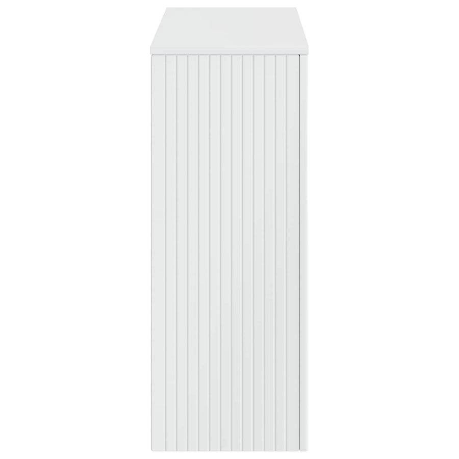 Wandtafel Hoogglans Wit 101 x 29 x 74 cm Geconstrueerd hout
