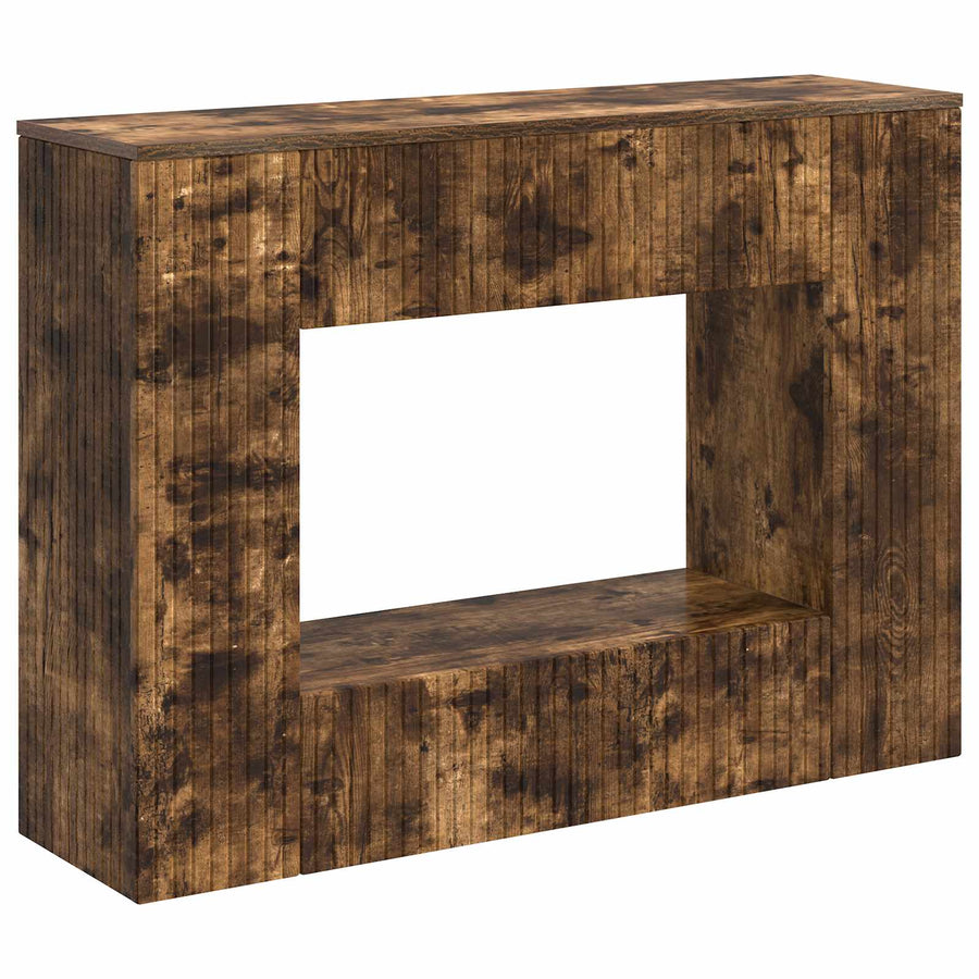 Wandtafel Gerookte Eik 101 x 29 x 74 cm Geconstrueerd hout