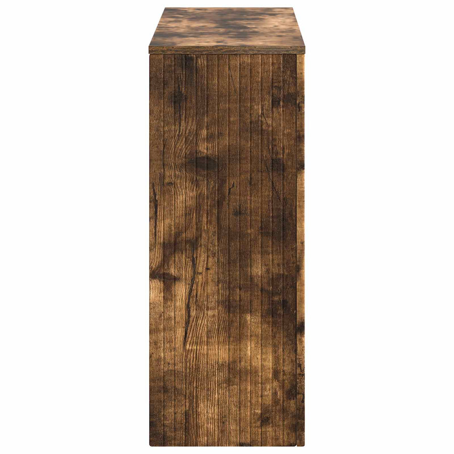 Wandtafel Gerookte Eik 101 x 29 x 74 cm Geconstrueerd hout