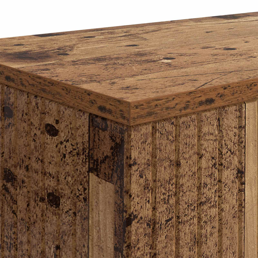 Wandtafel Gestreept Oudhout 101 x 29 x 74 cm Geconstrueerd hout