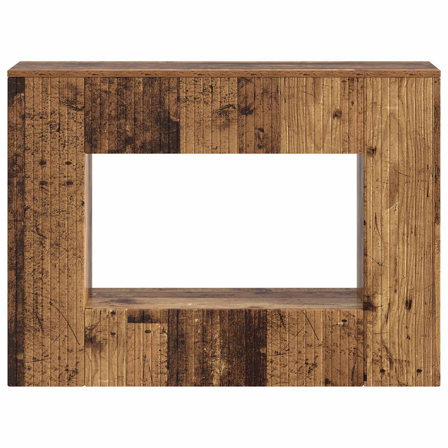 Wandtafel Gestreept Oudhout 101 x 29 x 74 cm Geconstrueerd hout