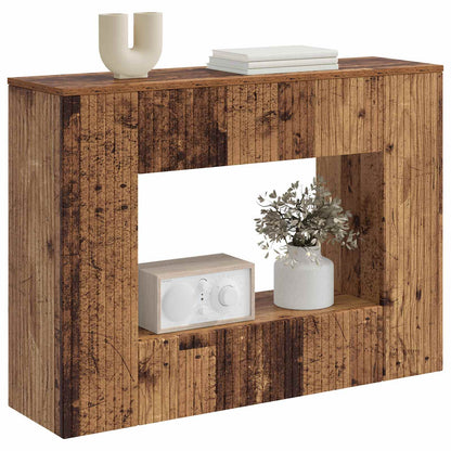 Wandtafel Gestreept Oudhout 101 x 29 x 74 cm Geconstrueerd hout