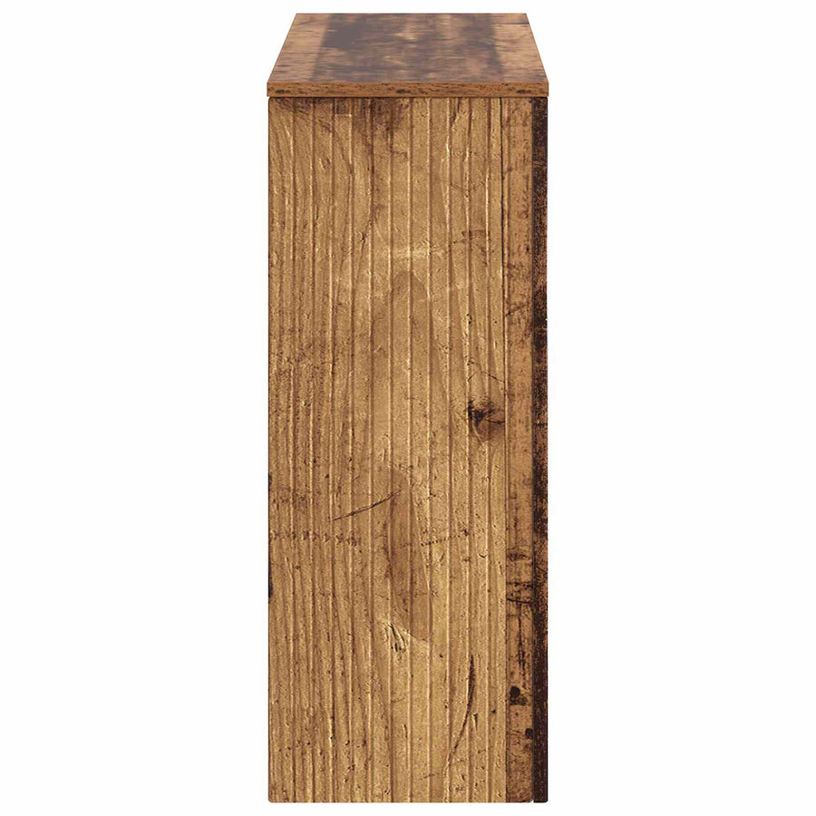 Wandtafel Gestreept Oudhout 101 x 29 x 74 cm Geconstrueerd hout