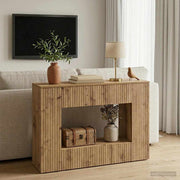 Wandtafel 101x29x74 cm geconstrueerd hout eiken