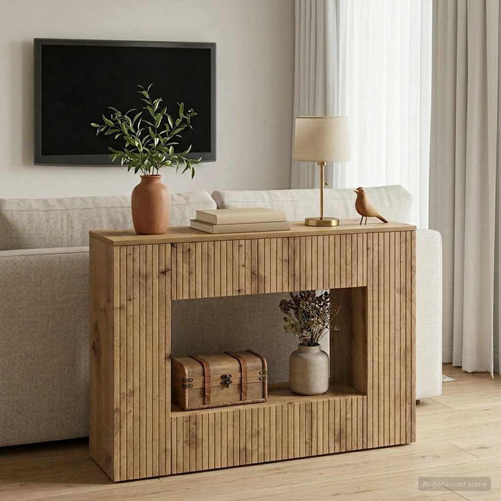 Wandtafel Artisan Eik 101 x 29 x 74 cm Geconstrueerd hout