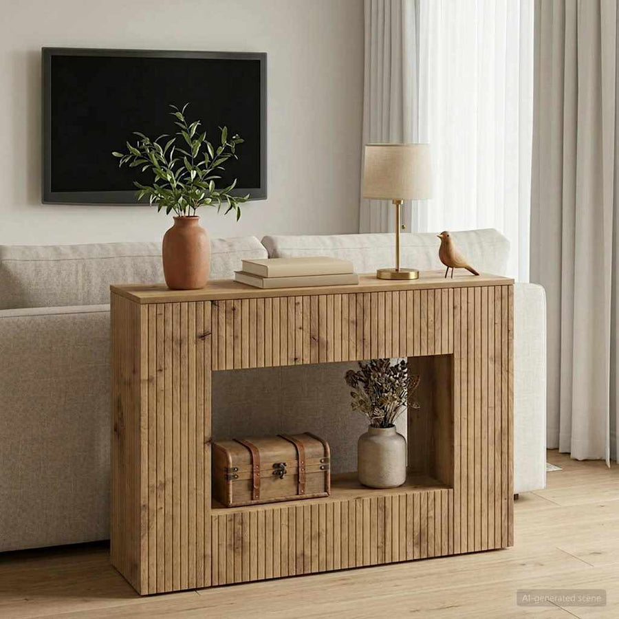 Wandtafel Artisan Eik 101 x 29 x 74 cm Geconstrueerd hout