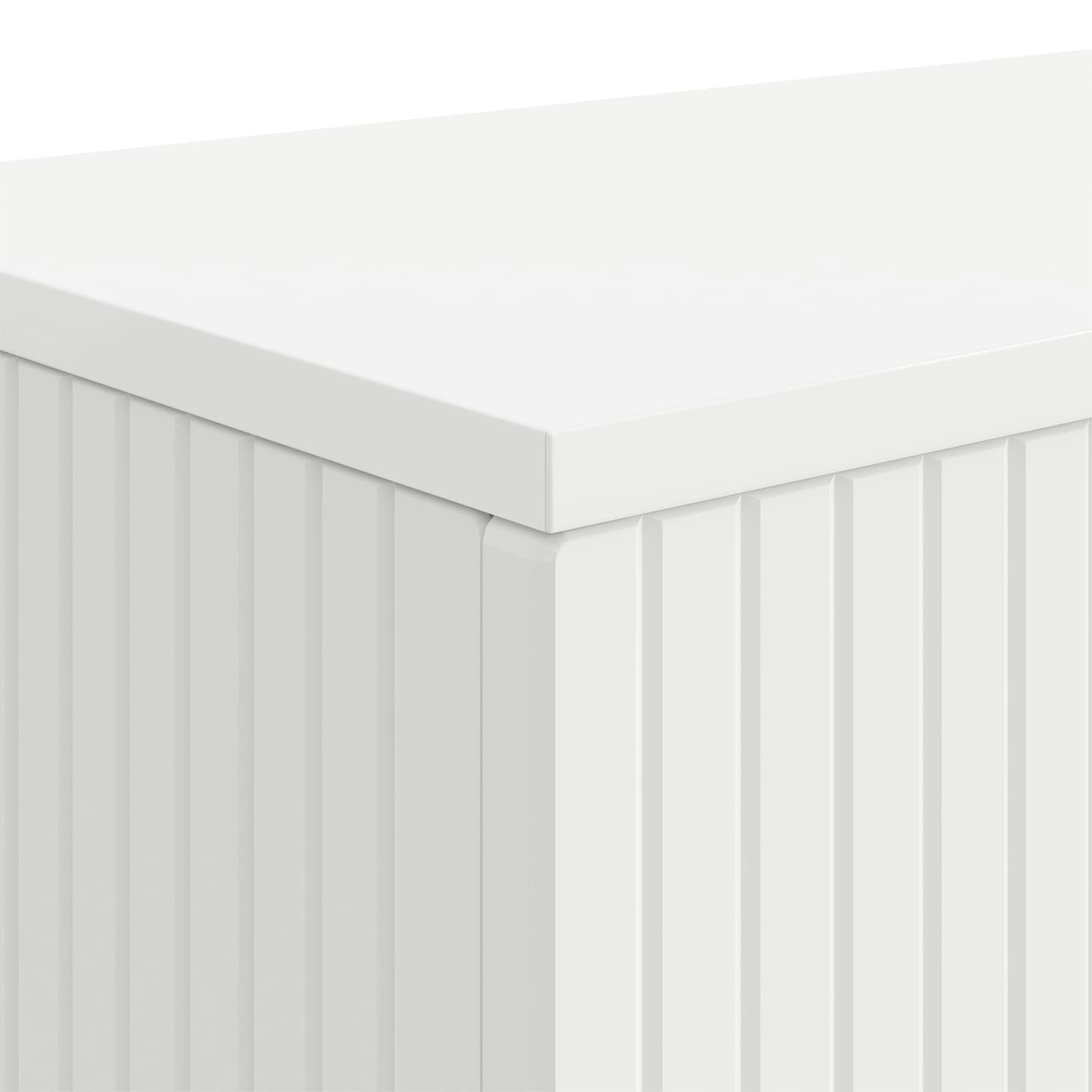 Wandtafel Gestreept Wit 155 x 29 x 74 cm Geconstrueerd hout