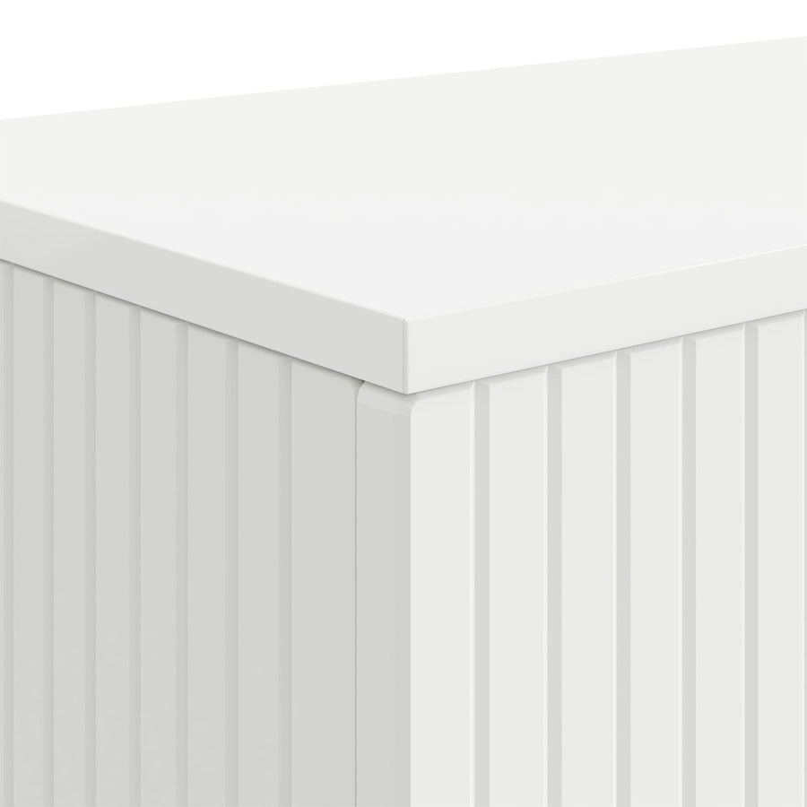 Wandtafel Gestreept Wit 155 x 29 x 74 cm Geconstrueerd hout