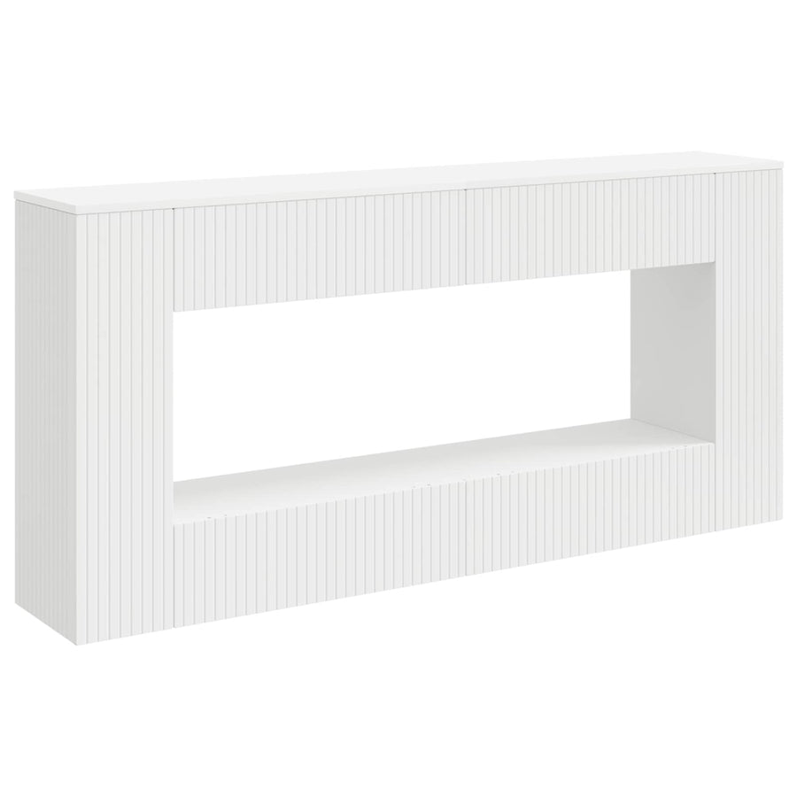 Wandtafel Gestreept Wit 155 x 29 x 74 cm Geconstrueerd hout