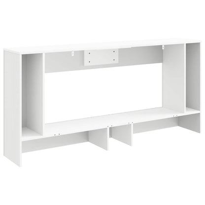Wandtafel Gestreept Wit 155 x 29 x 74 cm Geconstrueerd hout