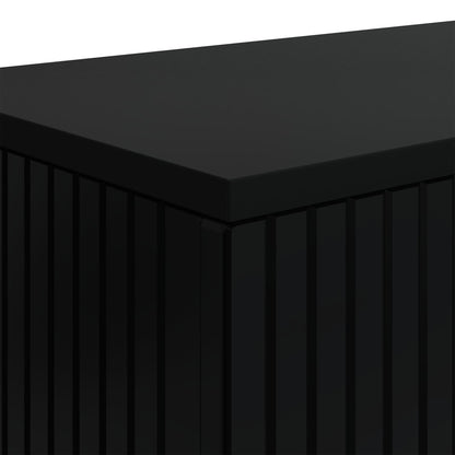 Wandtafel Gestreept Zwart 155 x 29 x 74 cm Geconstrueerd hout