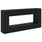 Wandtafel 155x29x74 cm geconstrueerd hout zwart