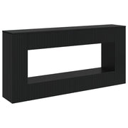 Wandtafel 155x29x74 cm geconstrueerd hout zwart