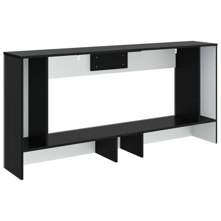 Wandtafel Gestreept Zwart 155 x 29 x 74 cm Geconstrueerd hout