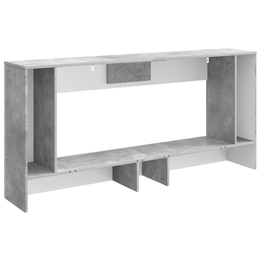 Wandtafel Beton Grijs 155 x 29 x 74 cm Geconstrueerd hout