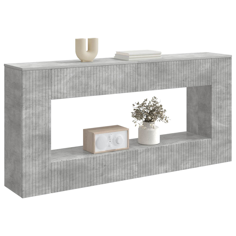 Wandtafel Beton Grijs 155 x 29 x 74 cm Geconstrueerd hout