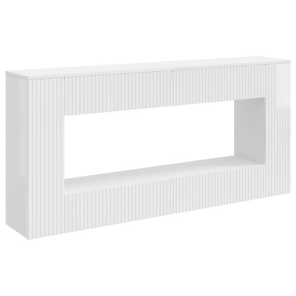 Wandtafel Hoogglans Wit 155 x 29 x 74 cm Geconstrueerd hout