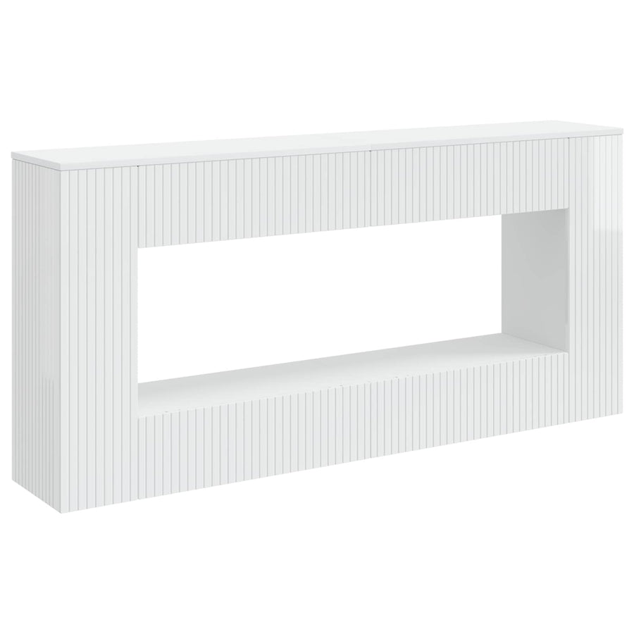 Wandtafel Hoogglans Wit 155 x 29 x 74 cm Geconstrueerd hout