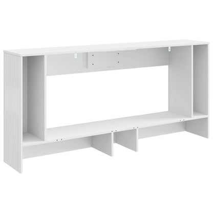 Wandtafel Hoogglans Wit 155 x 29 x 74 cm Geconstrueerd hout