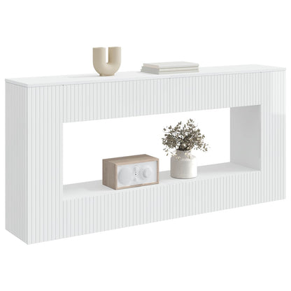 Wandtafel Hoogglans Wit 155 x 29 x 74 cm Geconstrueerd hout