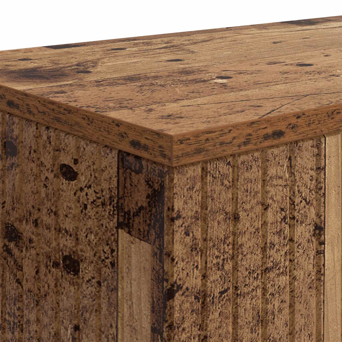 Wandtafel Gestreept Oudhout 155 x 29 x 74 cm Geconstrueerd hout