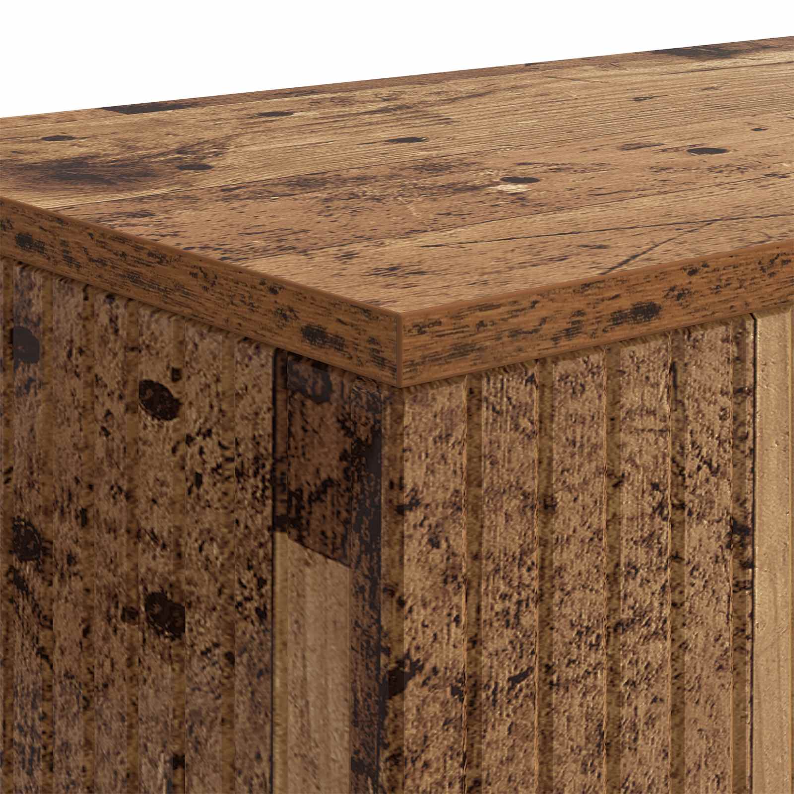 Wandtafel Gestreept Oudhout 155 x 29 x 74 cm Geconstrueerd hout