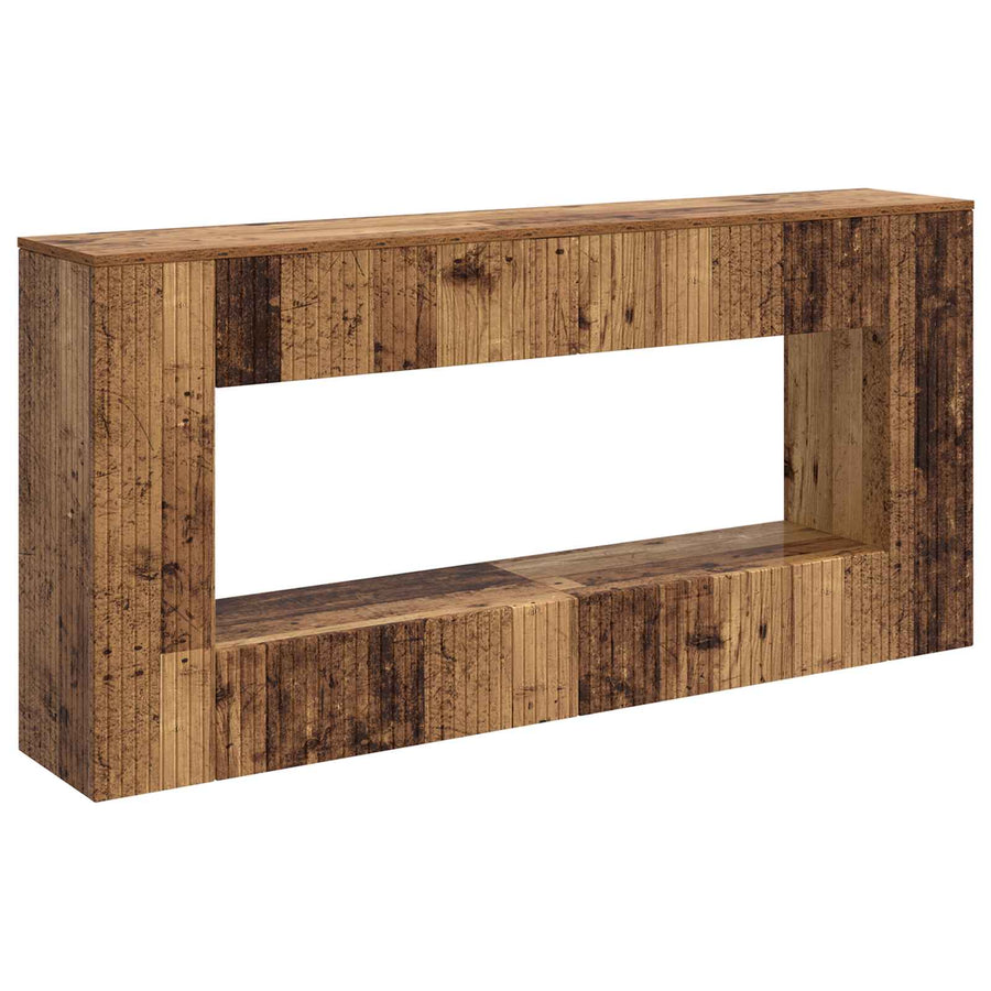 Wandtafel Gestreept Oudhout 155 x 29 x 74 cm Geconstrueerd hout