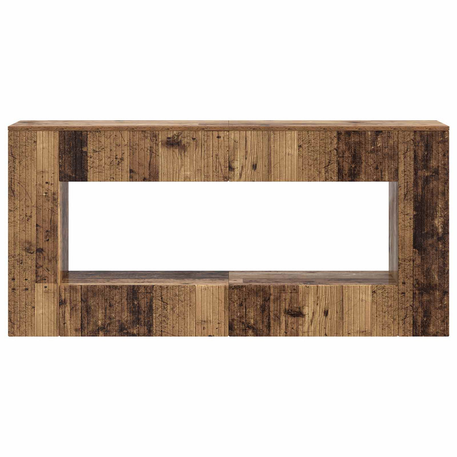 Wandtafel Gestreept Oudhout 155 x 29 x 74 cm Geconstrueerd hout