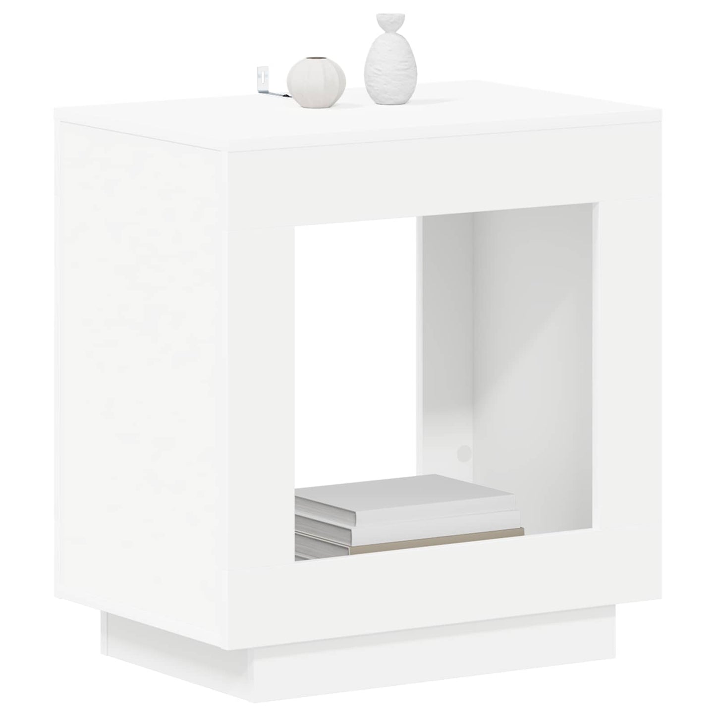 Bijzettafel Wit 60 x 40 x 65 cm Geconstrueerd hout