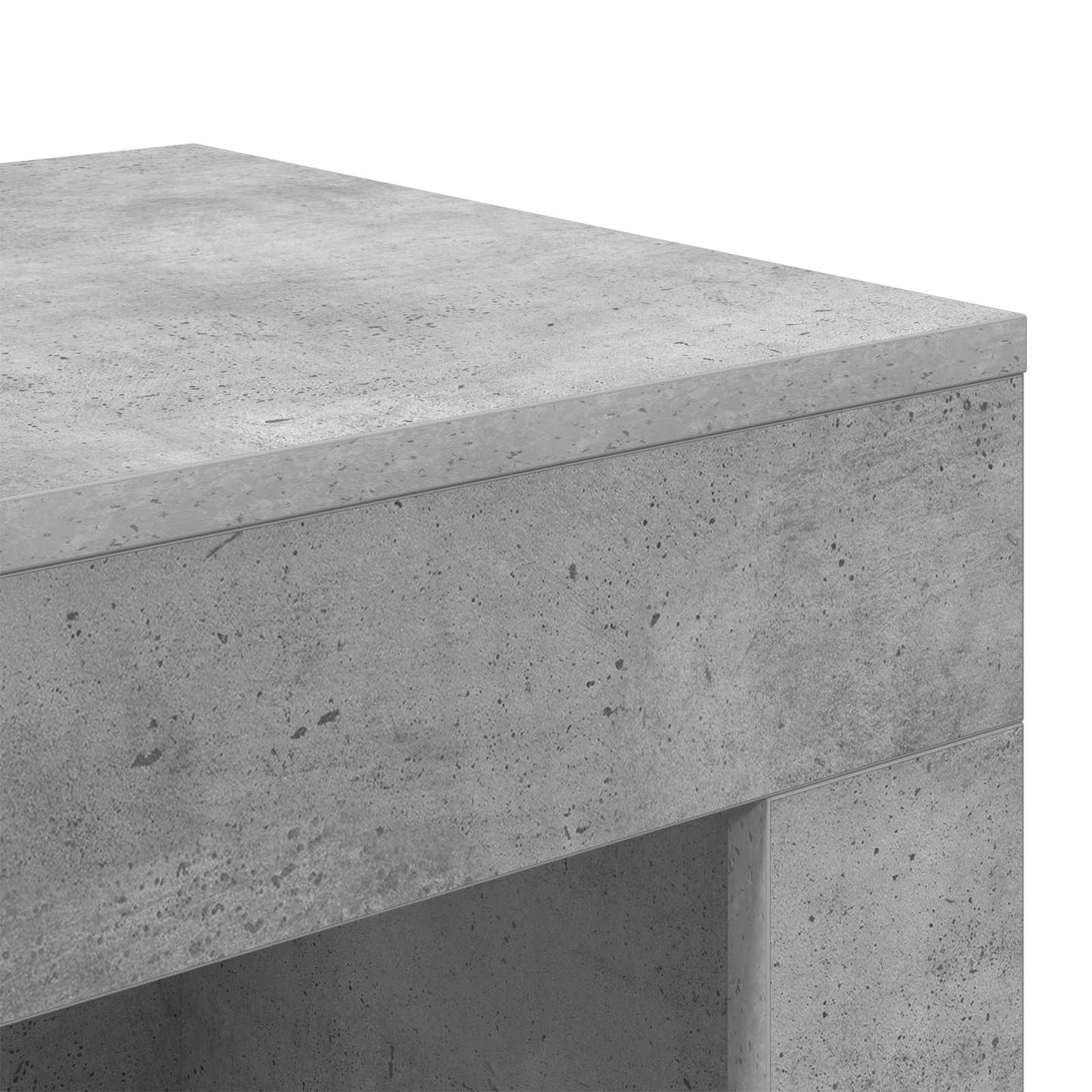 Bijzettafel Beton Grijs 60 x 40 x 65 cm Geconstrueerd hout