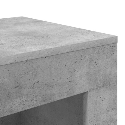 Bijzettafel Beton Grijs 60 x 40 x 65 cm Geconstrueerd hout