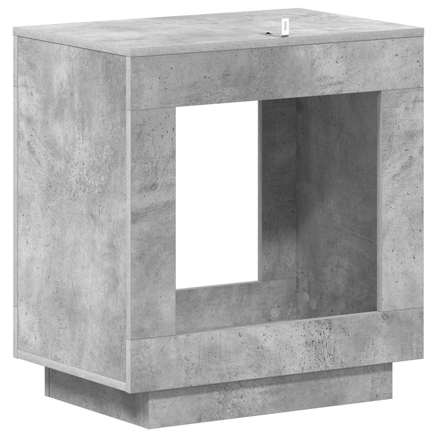 Bijzettafel Beton Grijs 60 x 40 x 65 cm Geconstrueerd hout