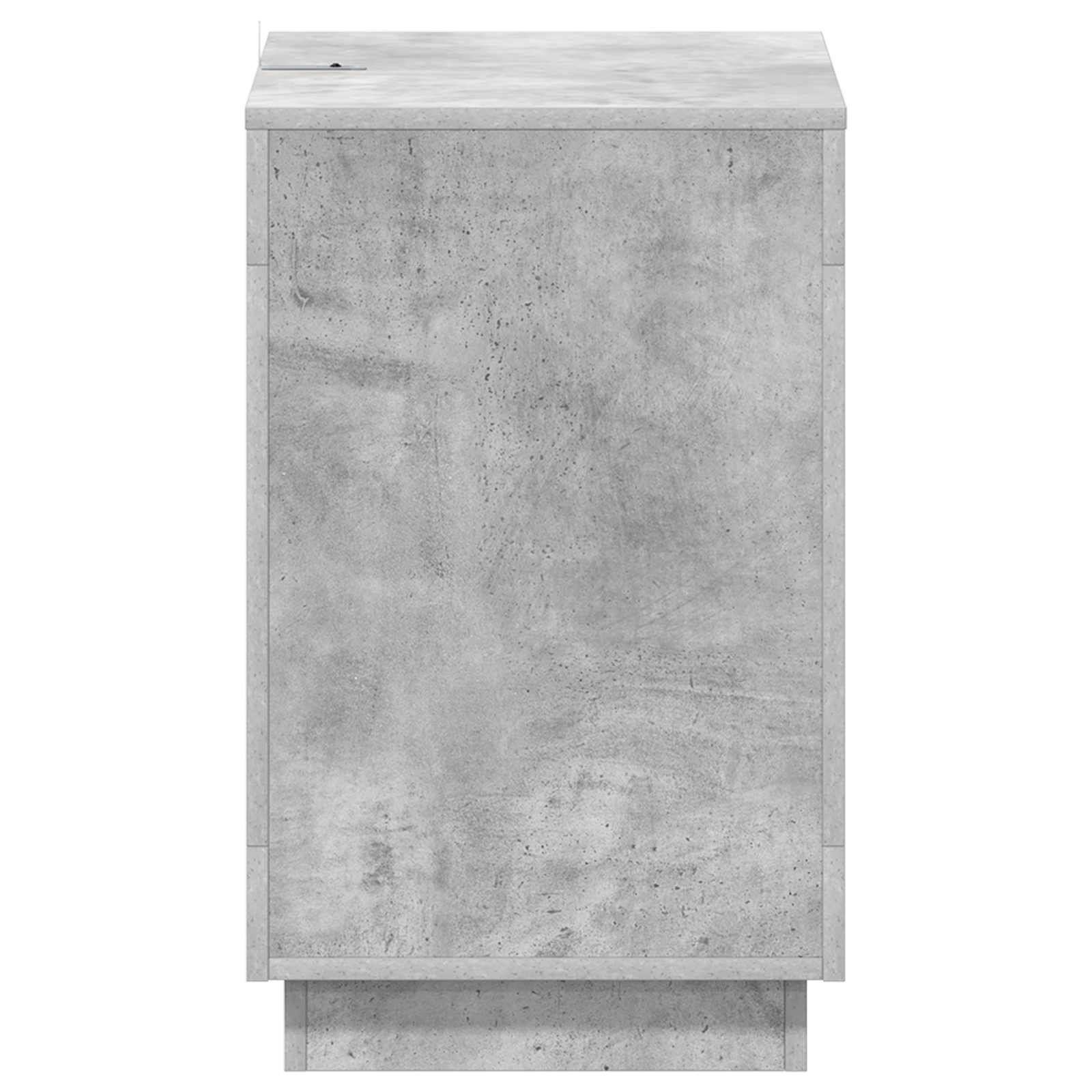 Bijzettafel Beton Grijs 60 x 40 x 65 cm Geconstrueerd hout