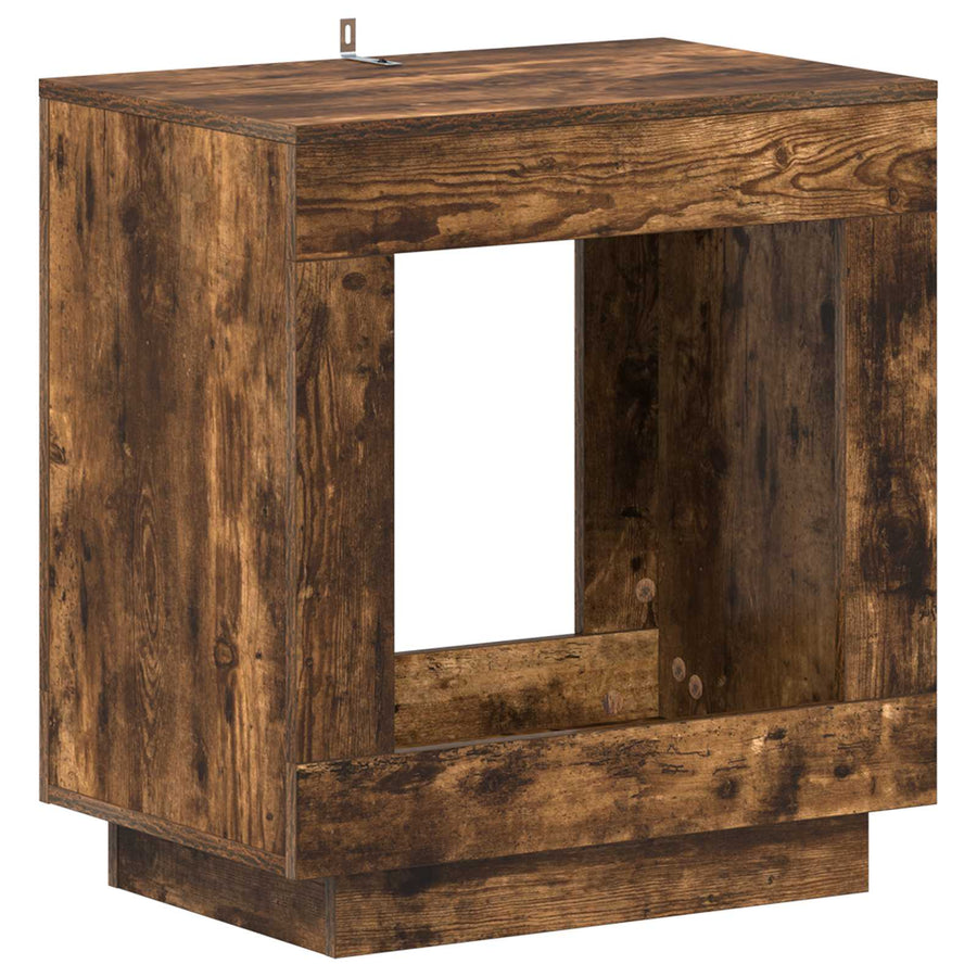 Bijzettafel Gerookte Eik 60 x 40 x 65 cm Geconstrueerd hout