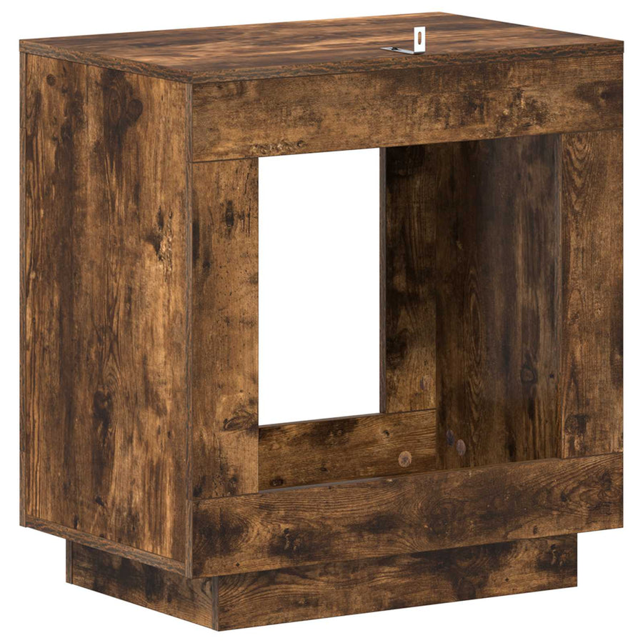 Bijzettafel Gerookte Eik 60 x 40 x 65 cm Geconstrueerd hout