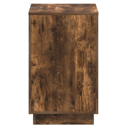 Bijzettafel Gerookte Eik 60 x 40 x 65 cm Geconstrueerd hout