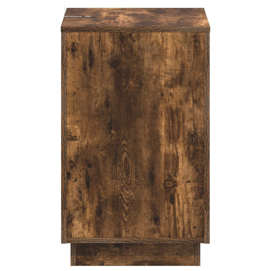 Bijzettafel Gerookte Eik 60 x 40 x 65 cm Geconstrueerd hout