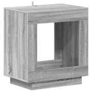 Bijzettafel 60x40x65 cm grijs geconstrueerd hout
