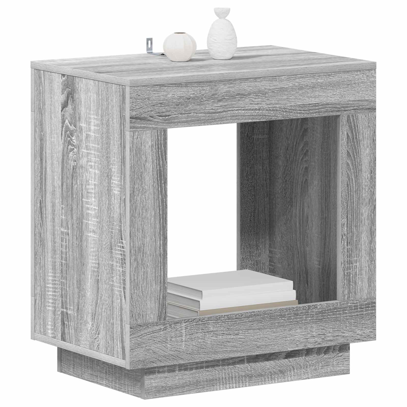 Bijzettafel Grijze Sonoma 60 x 40 x 65 cm Geconstrueerd hout