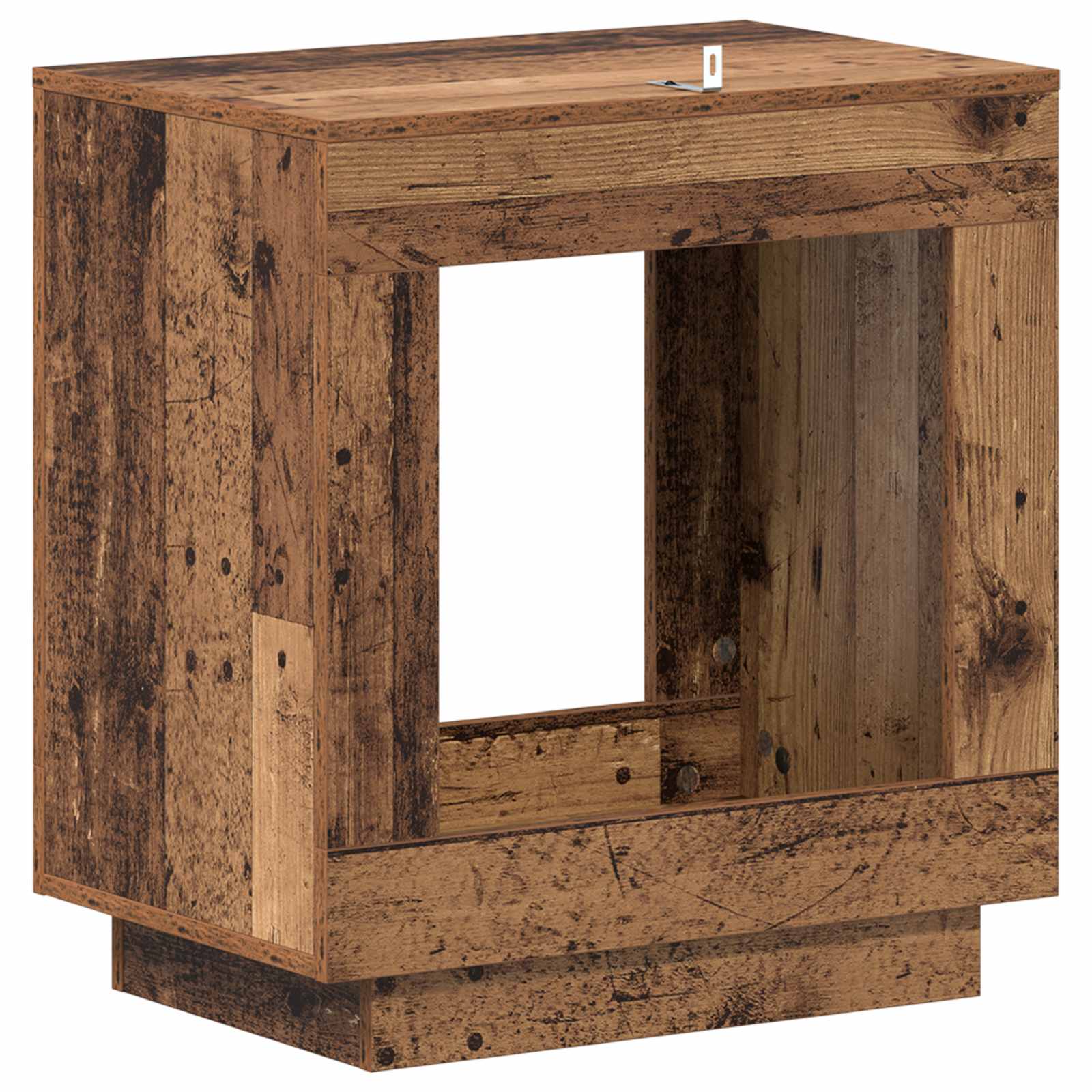 Bijzettafel Oudhout 60 x 40 x 65 cm Geconstrueerd hout