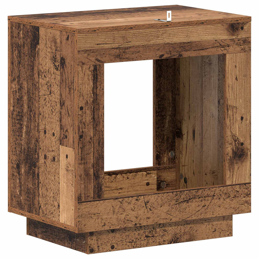Bijzettafel Oudhout 60 x 40 x 65 cm Geconstrueerd hout