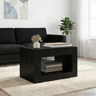 Salontafel zwart eiken 80.5x50x50 cm engineered wood