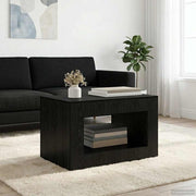 Salontafel zwart eiken 80.5x50x50 cm engineered wood