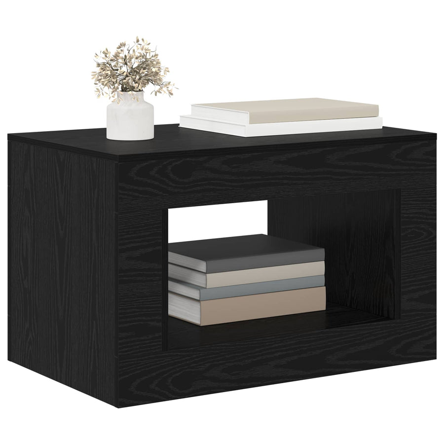 Coffee Table Zwart eiken 80.5 x 50 x 50 cm Engineered Wood