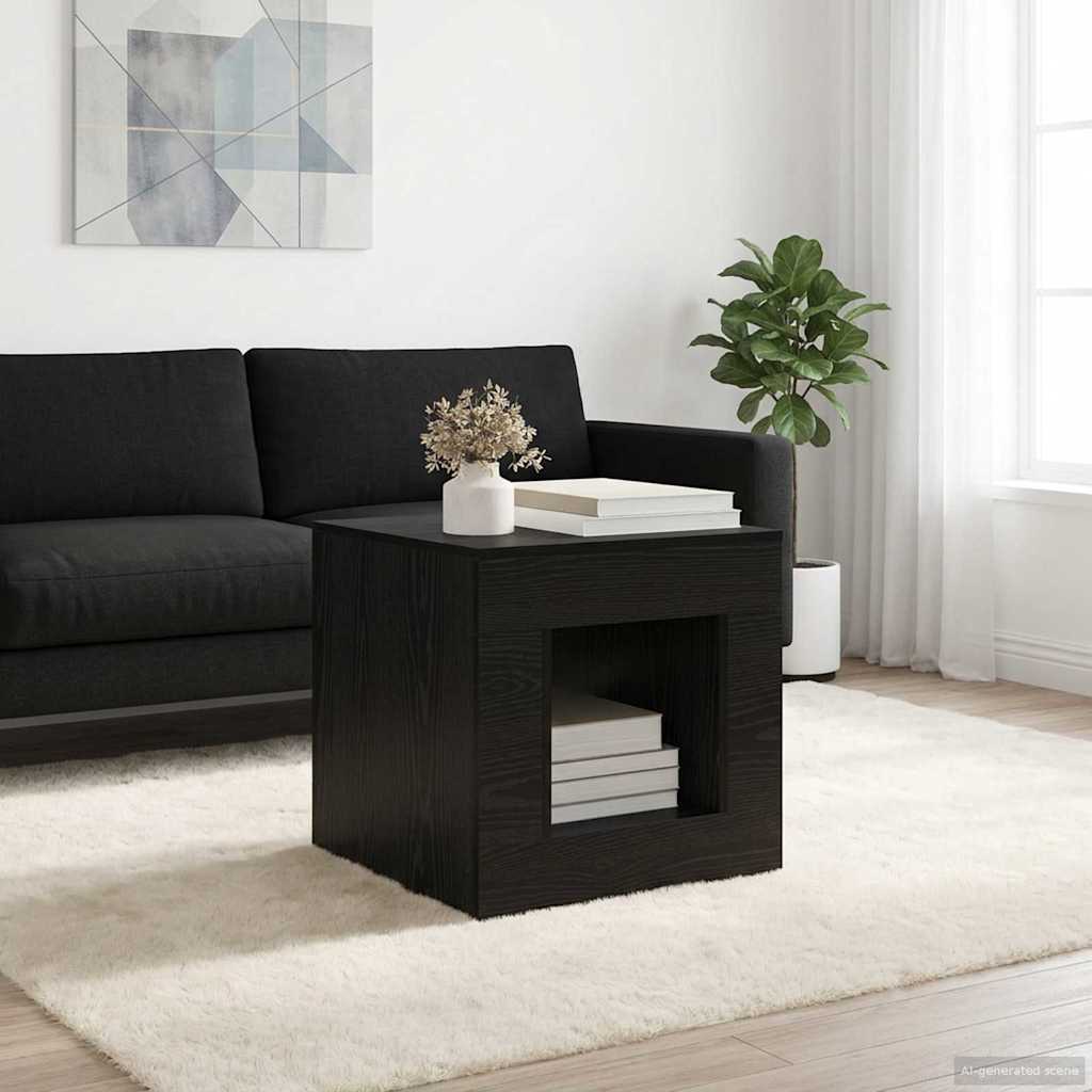 Coffee Table Zwart eiken 51.5 x 50 x 50 cm Engineered Wood